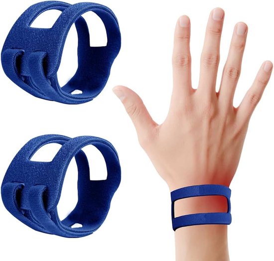 Polssteun voor TFCC-letsels, licht en ademend ontwerp, open ulnaire design, verstelbare klittenband, verstelbare maat, 1 paar voor sport en dagelijks gebruik, blauw