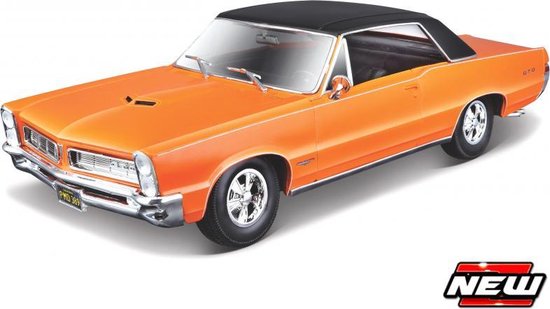 Pontiac GTO Metallic Oranje/Zwart 1965 van Welly