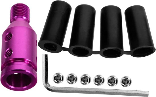 Pookknop Adapter - Schakelknop Houder - Auto Modificatie - Universele Pasvorm - 5.5 cm - Zilver