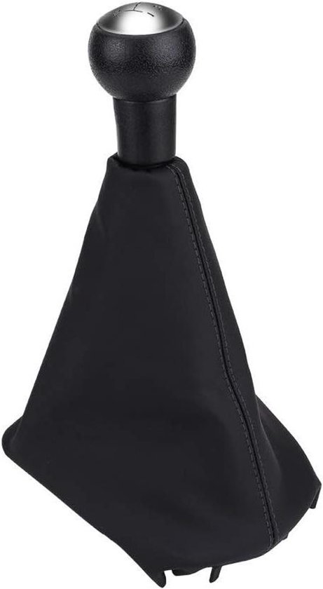 Pookknop Gaiter Set - Schakelhendel Kit - Auto Interieur - 5 Versnellingen Leer - 5.9 x 5.7 Inch - Zilver van Merkloos