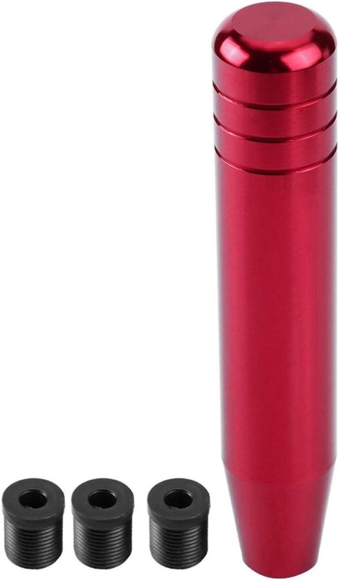 Pookknop Grip - Schakelpook - Auto Interieur - Universele Aluminium Legering - 18cm Lengte - Rood