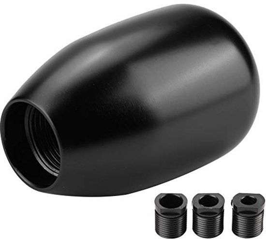 Pookknop met 5 Versnellingen en 3 Adapters - Schakelhendel van Robuust Metaal (Zwart) van Viviance