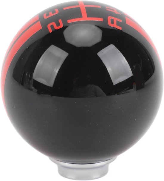 Pookknop Ronde Bal - Versnellingspook - Soepeler Schakelen - Ergonomisch Ontwerp - 5 Versnellingen - Zwart Rood
