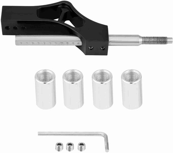Pookknop Verlengstuk - Verstelbare Hendel - Comfortabel Schakelen - Verstelbare Hoogte - 70 mm - Zwart