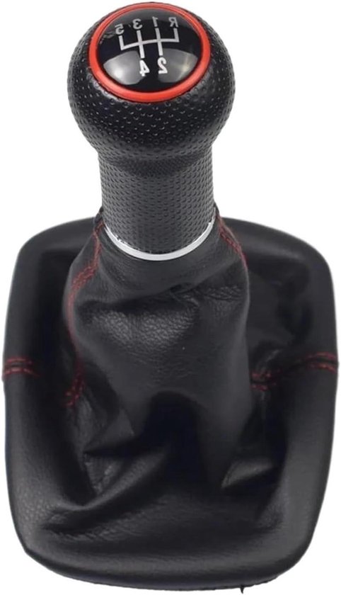 Pookknop - Versnellingspook Cover - Comfortabel Rijden - PU Leer ABS - 5 Versnellingen - Rood