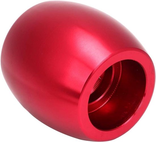 Pookknopkop Aluminium - Schakelhendel Deksel - Auto Interieur Upgrade - Universele Pasvorm - 5/6 Versnellingen - Rood