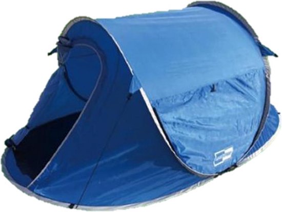 Pop Up Tent 245 X 145 X 95 Cm Waterdicht & Uv Beschermd - Blauw - 2 Persoons van Thematys