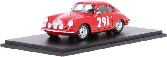 Porsche 356B T6 Carrera 2 GT Spark Modelauto 1:43 1963 Hans-Joachim Walter / Ewald Stock Porsche van Porsche