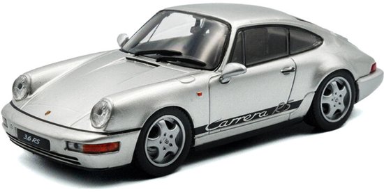 Porsche 911 (964) RS '94, zilver Solido schaal 1:43 van Merkloos