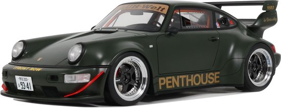 Porsche 911 964 RWB Penthouse green 2008, GT559 - GT Spirit 1/18 - Resin gesloten model - limited van GT Spirit