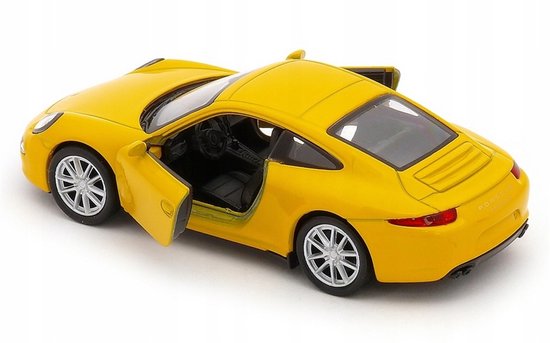 Porsche 911 991 Carrera S Modelauto Geel 1:34 - Welly van Merkloos