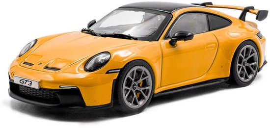 Porsche 911 (992) GT3 '23, geel Solido schaal 1:43 van Merkloos
