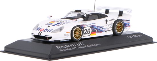 Porsche 911 GT1 Minichamps Modelauto 1:43 1997 Yannick Dalmas / Emmanuel Collard / Ralf Kelleners van Porsche