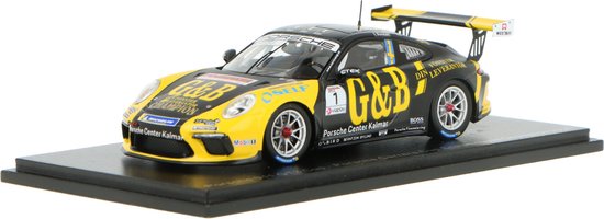Porsche 911 GT3 CUP Spark Modelauto 1:43 2020 Lukas Sundahl Sundahl Racing S8498 Schaalmodel van Porsche