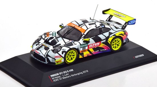 Porsche 911 GT3 R No.69, ADAC GT Masters Nürburgring 2019 "Iron Force" Holzer/Luhr 1-43 Ixo Models van Porsche