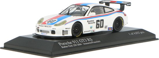 Porsche 911 GT3 RS Minichamps Modelauto 1:43 2004 Gunnar Jeannette / Marino Franchitti Brumos van Porsche