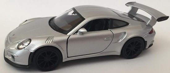 PORSCHE 911 GT3 RS WELLY 43746 1:34-1:39 metal collection zilver van Porsche