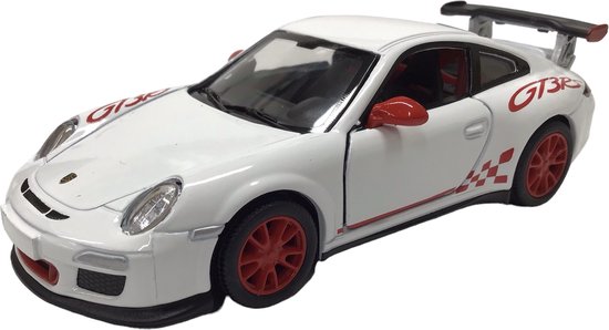 Porsche 911 GT3 RS Wit - Kinsmart 1:36 - Modelauto - Schaalmodel - Modelauto - Miniatuurauto - Miniatuur autos van Porsche