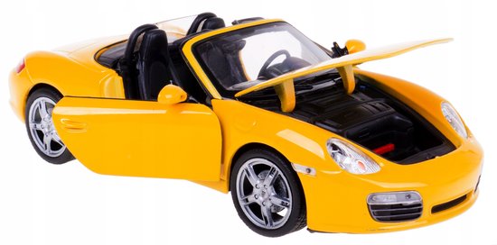 Porsche Boxster S Modelauto Metaal Geel 1:24 Welly van Welly