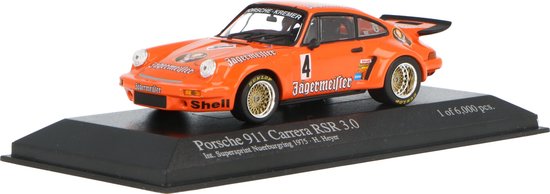 Porsche Carrera RSR 3.0 Minichamps Modelauto 1:43 1975 Hans Heyer Jägermeister 430756904 van Porsche