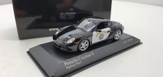 Porsche Cayman S Highway Patrol 2007 - 1:43 - Minichamps van Porsche