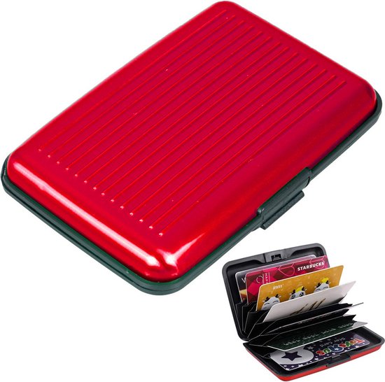Portemonnee | Pasjeshouder rood | 10 pasjes | creditcardhouder | mapje voor pasjes | bankpashouder | card holder | card wallet | mannen en vrouwen van SLIMM.