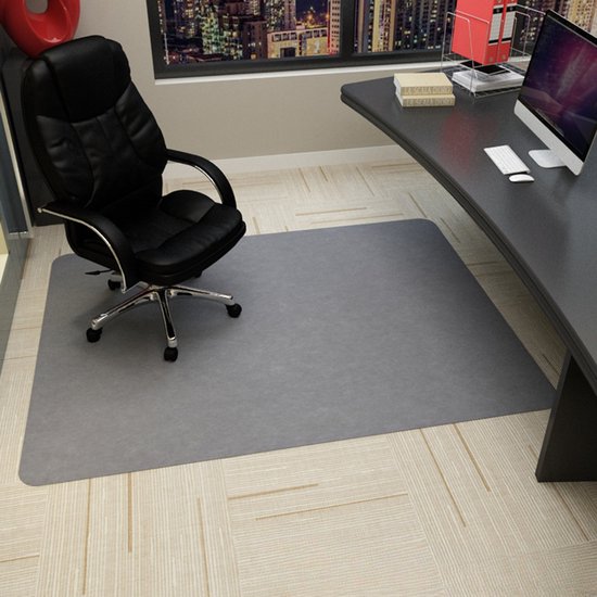 Premium 90x120cm Lichtgrijze Bureaustoel Mat - Rolstoel Tapijt voor Office & Gaming Stoel - Veelzijdig voor Slaapkamer, Woonkamer en Kantoor - Swivel Stoel Beschermende Vloermat van Floordirekt