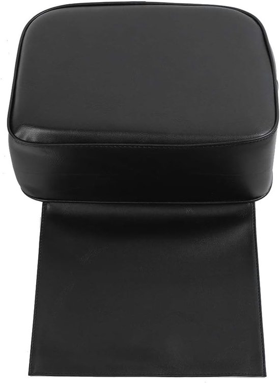 Professionele Barber Booster Stoel voor Kappers - Luxe Leren Haarstyling Zitplaats voor Schoonheidssalons - 37x28x14cm (Zwart)
