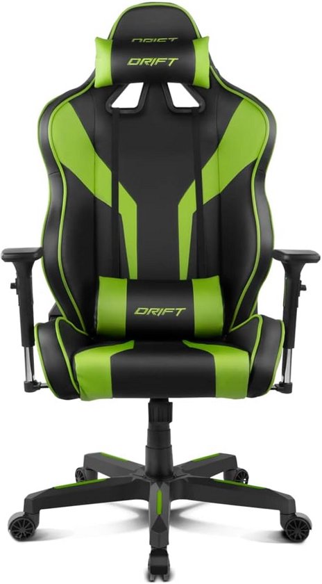 Professionele Gaming Stoel Groen/Zwart - Verstelbaar, Kantelbaar en Ergonomisch
