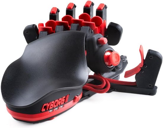 Programmeerbaar Gamingtoetsenbord voor PC met Joystick en 30 Programmeerbare Toetsen - 3D-geprint, Rood - Cyborg II