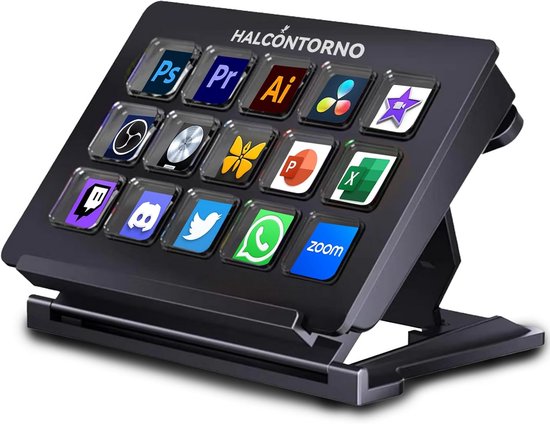 Programmeerbaar Macro Toetsenbord met LCD-knoppen voor Streamen en Gaming op PC & Mac van Merkloos