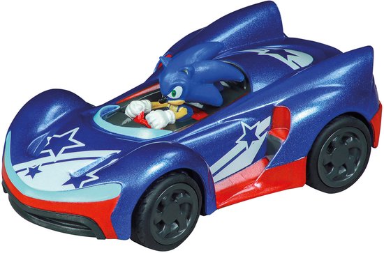 Pull Back Auto Team Sonic Racing - Blauw van Team Sonic Racing