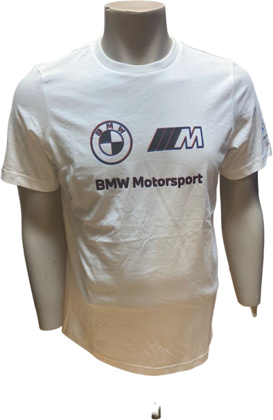 PUMA - BMW MMS Logo Tee - T-shirt - Wit - Mannen - Maat L van PUMA.