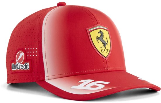 Puma Ferrari Charles Leclerc Replica Junior Pet Rood Kinderen van PUMA.