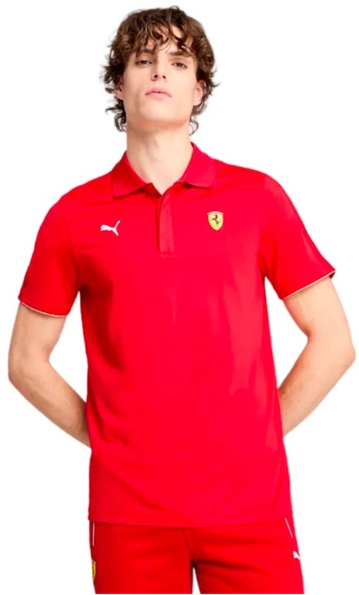 Puma Ferrari Race Korte Mouw Poloshirt Rood S Man,Vrouw van PUMA.