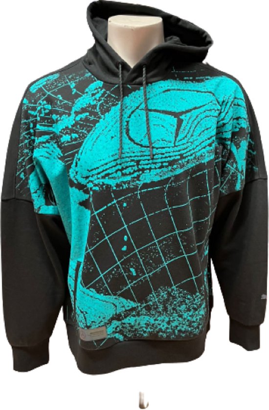 Puma - MAPF1 Statement Hoodie - Zwart/Groen - Maat L van PUMA.