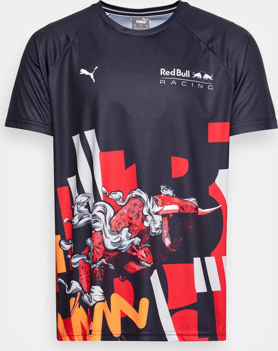 PUMA - RED BULL RACING DOUBLE BULL T-SHIRT - Night Sky - Maat L van PUMA.