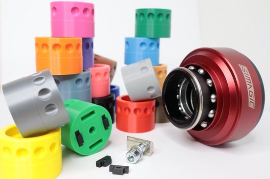 QR V2 Houder - Stuurhouder Adapter - Sim Racing Rig - Knikbescherming Inbegrepen - 41x31 mm - Geel van Merkloos