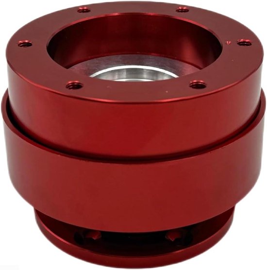Quick Release Adapter - Stuur Hub - Racen Simulator - Aluminium Legering - 9 x 9 x 9 cm - Rood