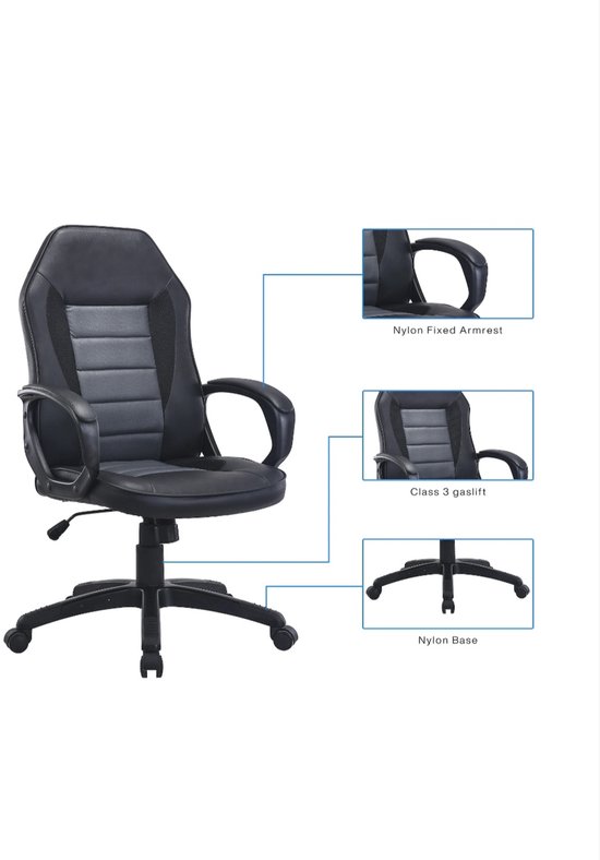 Race-Car-Office-Chair-Ergonomische Bureaustoel