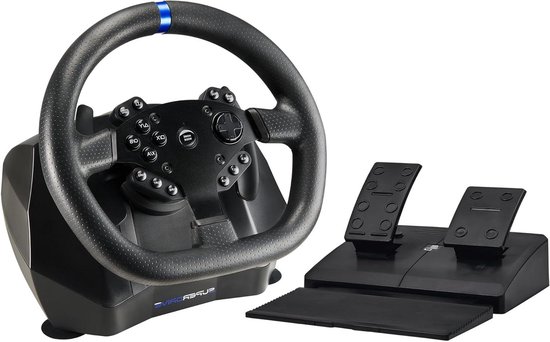 Race Stuur - Gaming Stuur - Autorace Simulatie - 270 of 900 graden draaihoek - 26.5 cm wiel - Zwart