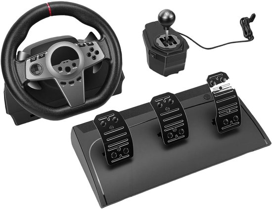 Race Stuur - Gaming Stuur - Racesimulatie Gaming - 270 Graden Rotatie - Met Pedalen Shifter