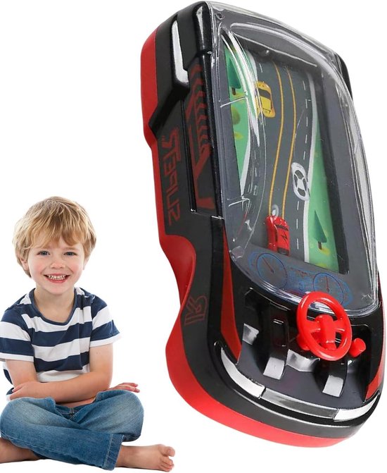 Raceauto Spelconsole - Racesimulator Stuur - Interactief Spel - Twee Spelers - 15x7.5x5cm - A van Merkloos