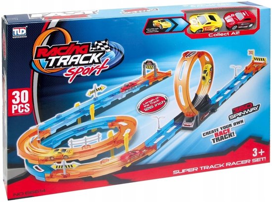 Racebaan ZKT 66614 met Looping & 2 Auto's van Toi-Toys.