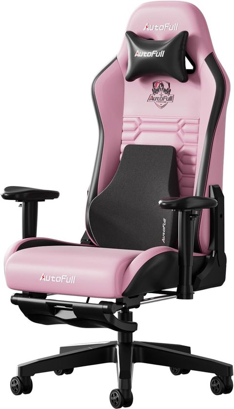 Racestijl Gamingstoel in roze met ergonomisch ontwerp en PU-leer van Merkloos