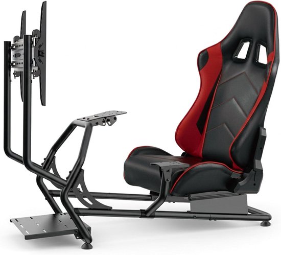 Racestoel cockpit simulator - Race simulator - Realistisch racen - Volledig verstelbaar - 131 x 72 x 110 cm - Zwart