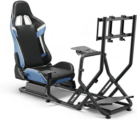 Racestoel cockpit simulator - Race simulator stoel - Realistisch racen - Volledig verstelbaar - 136 x 71 x 108 cm