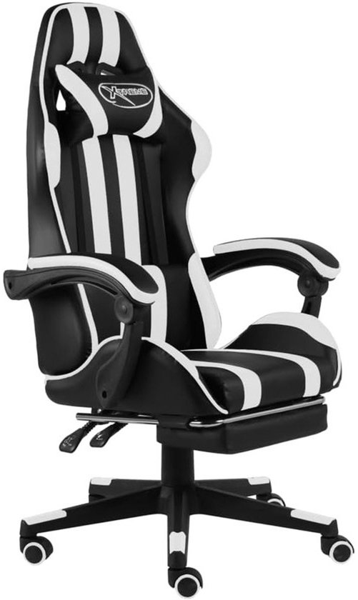 Racestoel met voetensteun - Gaming stoel - Comfortabel gamen - Volledig liggende positie - 62 x 69 x 130 cm