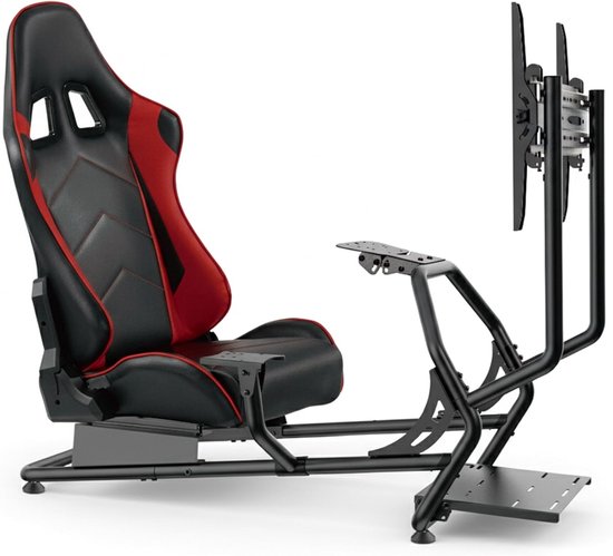 Racestoel Simulator Cockpit - Race Sim Cockpit - Realistisch Racen - Volledig Verstelbaar - 131 x 72 x 110 cm