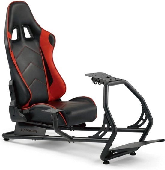 Racestoel Simulator - Race Cockpit - Sim Racing - Volledig Verstelbaar - 130 x 110 cm - Zwart